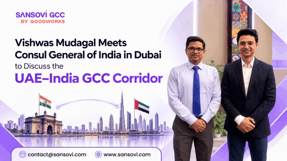 Sansovi GCC: Vishwas Mudagal Meets Consul General of India in Dubai to Discuss the UAE–India GCC Corridor