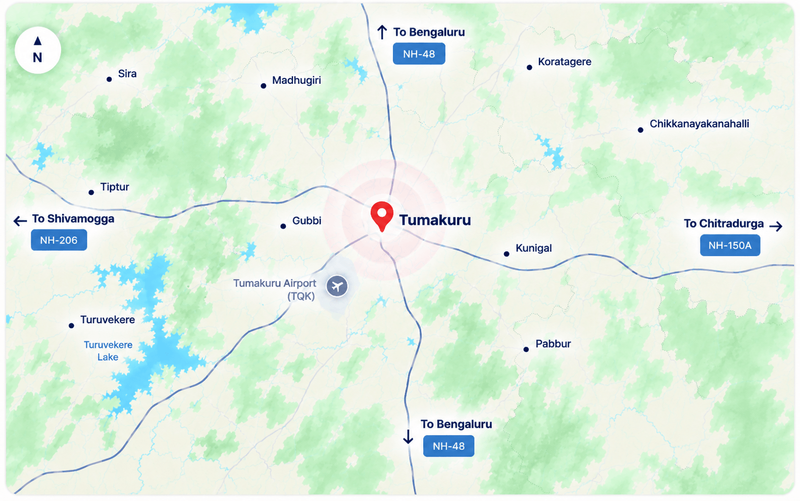 Map of Tumakuru